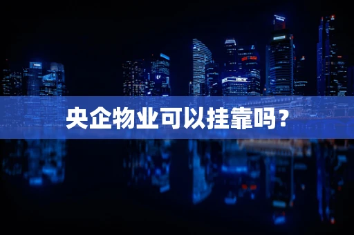 央企物业可以挂靠吗？