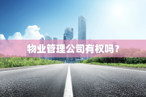 物业管理公司有权吗？