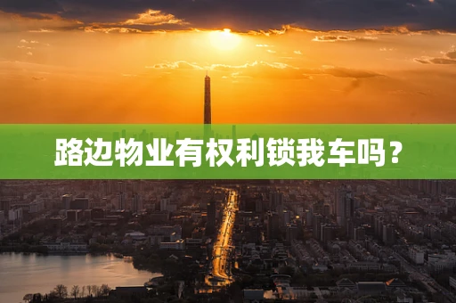 路边物业有权利锁我车吗？
