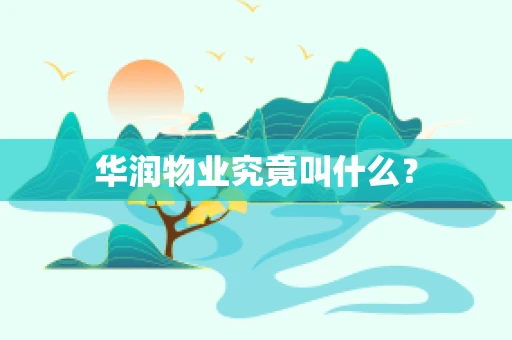 华润物业究竟叫什么？