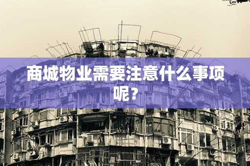 商城物业需要注意什么事项呢？