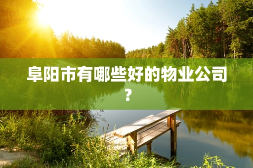 阜阳市有哪些好的物业公司？