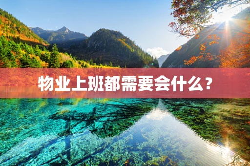 物业上班都需要会什么？