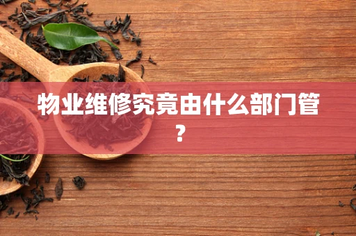 物业维修究竟由什么部门管？