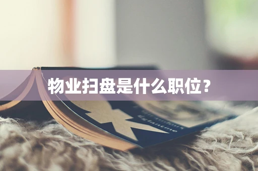 物业扫盘是什么职位？
