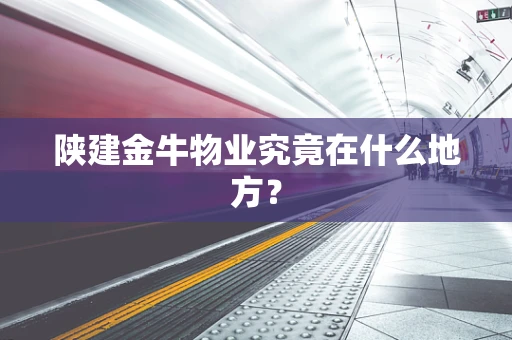 陕建金牛物业究竟在什么地方？