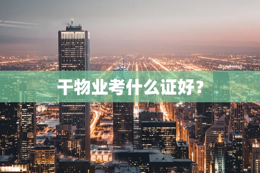 干物业考什么证好？