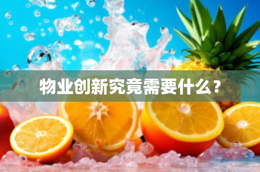 物业创新究竟需要什么？