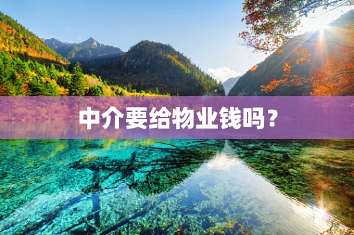 中介要给物业钱吗？