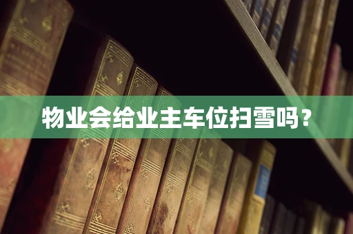 物业会给业主车位扫雪吗？
