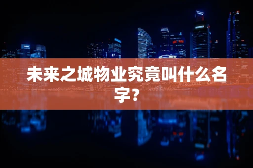 未来之城物业究竟叫什么名字？