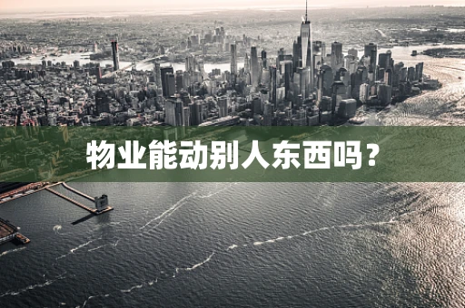 物业能动别人东西吗？
