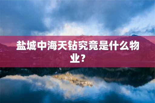 盐城中海天钻究竟是什么物业？