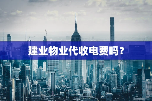 建业物业代收电费吗？