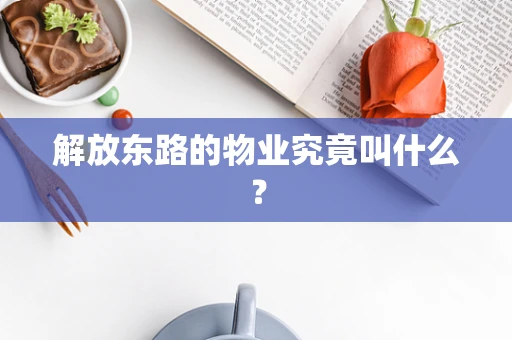 解放东路的物业究竟叫什么？
