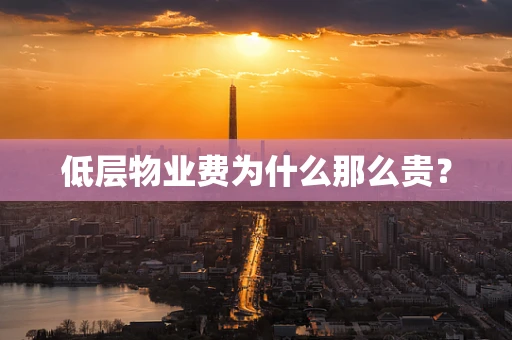 低层物业费为什么那么贵？