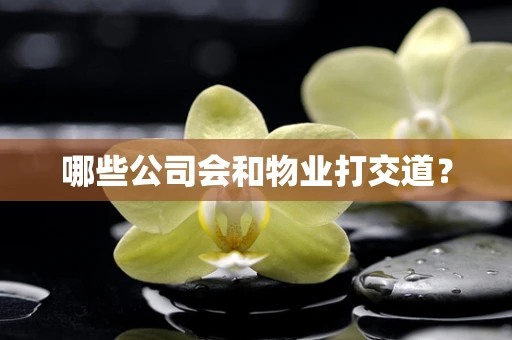 哪些公司会和物业打交道？