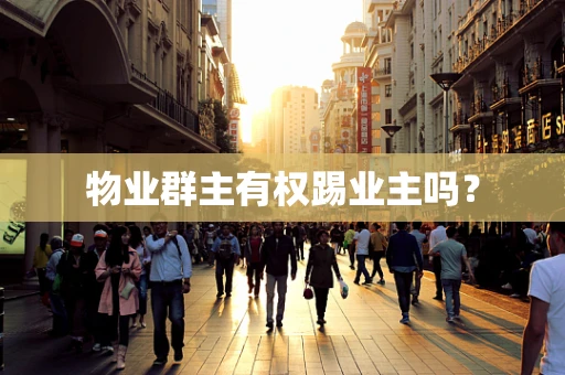 物业群主有权踢业主吗？