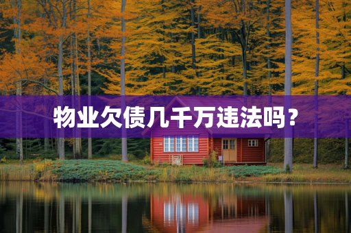 物业欠债几千万违法吗？