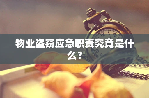 物业盗窃应急职责究竟是什么？