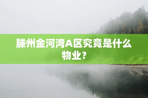 滕州金河湾A区究竟是什么物业？