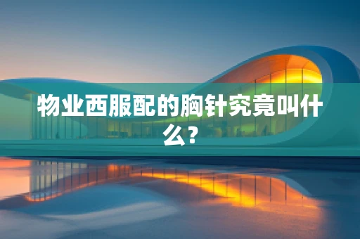 物业西服配的胸针究竟叫什么？