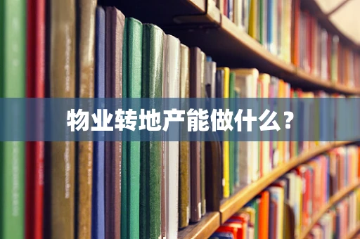 物业转地产能做什么？
