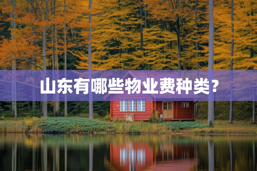 山东有哪些物业费种类？