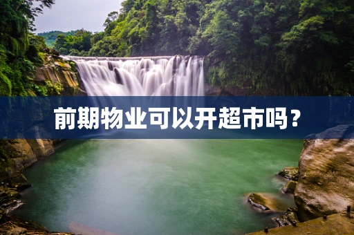 前期物业可以开超市吗？