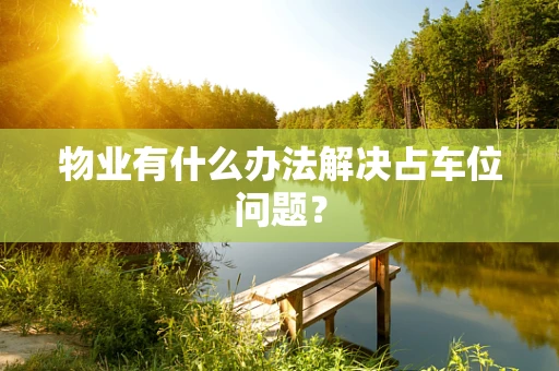 物业有什么办法解决占车位问题？