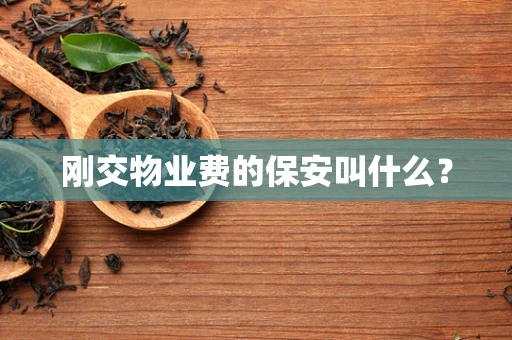 刚交物业费的保安叫什么？
