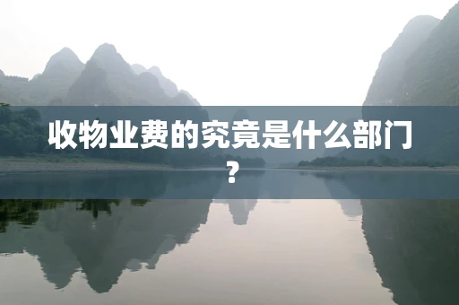 收物业费的究竟是什么部门？