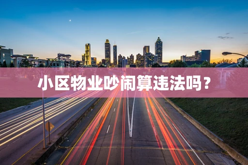 小区物业吵闹算违法吗？
