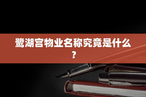 鹭湖宫物业名称究竟是什么？