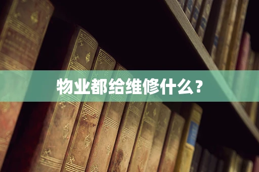 物业都给维修什么？