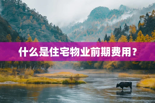 什么是住宅物业前期费用？