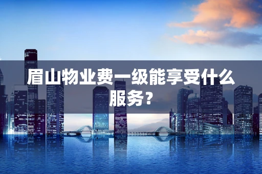 眉山物业费一级能享受什么服务？