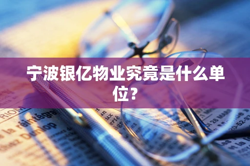 宁波银亿物业究竟是什么单位？