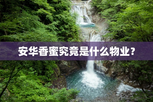安华香蜜究竟是什么物业？