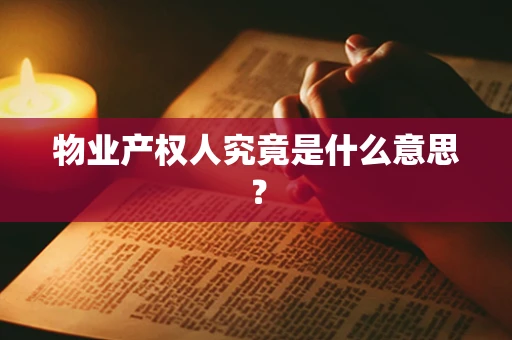 物业产权人究竟是什么意思？