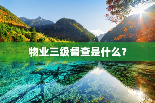 物业三级督查是什么？