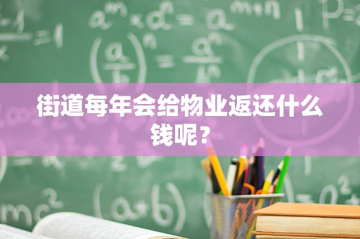 街道每年会给物业返还什么钱呢？