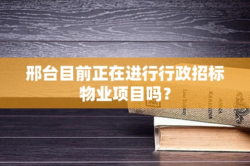 邢台目前正在进行行政招标物业项目吗？