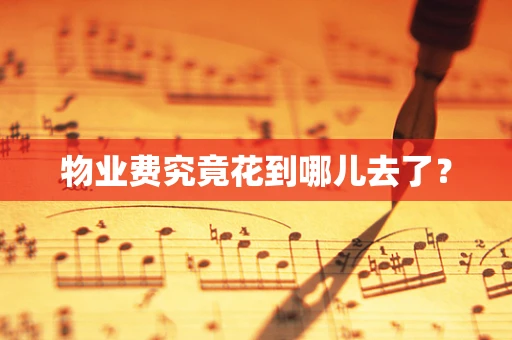 物业费究竟花到哪儿去了？
