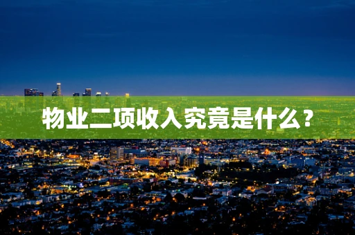 物业二项收入究竟是什么？