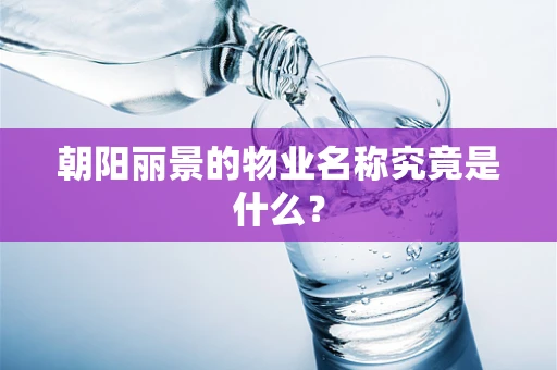 朝阳丽景的物业名称究竟是什么？