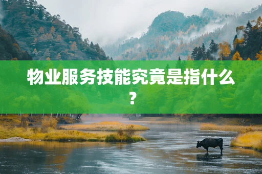 物业服务技能究竟是指什么？