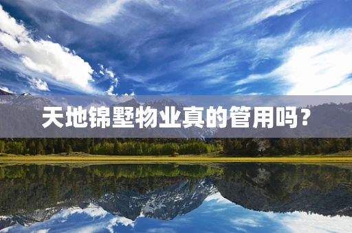 天地锦墅物业真的管用吗？